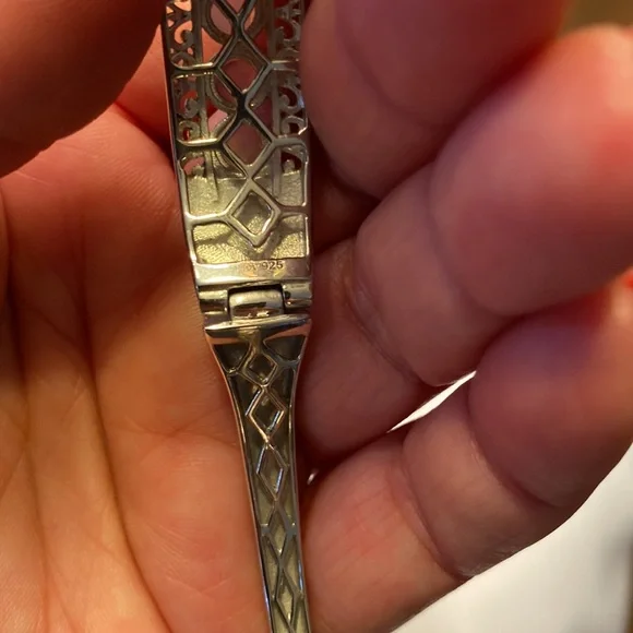 Ethiopian Welo Opal bangle bracelet, 7.25 inches, 25.6 g 925. - Picture 12 of 13